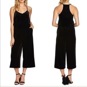 NWT 1. State The Nomad Black Velvet Racerback Jumpsuit